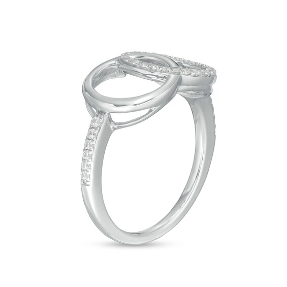 1/5 CT. T.w. Diamond Interlocking Circles Ring in Sterling Silver