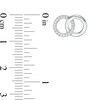 Thumbnail Image 3 of 1/8 CT. T.W. Diamond Interlocking Circles Stud Earrings in Sterling Silver