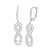 1/3 CT. T.W. Diamond Layered Infinity Drop Earrings in Sterling Silver