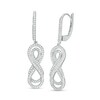 Thumbnail Image 1 of 1/3 CT. T.W. Diamond Layered Infinity Drop Earrings in Sterling Silver