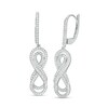 Thumbnail Image 0 of 1/3 CT. T.W. Diamond Layered Infinity Drop Earrings in Sterling Silver