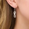 Thumbnail Image 2 of 1/3 CT. T.W. Diamond Layered Infinity Drop Earrings in Sterling Silver