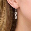 Thumbnail Image 1 of 1/3 CT. T.W. Diamond Layered Infinity Drop Earrings in Sterling Silver