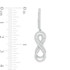 Thumbnail Image 3 of 1/3 CT. T.W. Diamond Layered Infinity Drop Earrings in Sterling Silver