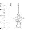 Thumbnail Image 3 of 1/4 CT. T.W. Diamond Infinity Angel with Heart Drop Earrings in Sterling Silver