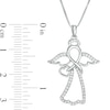 Thumbnail Image 3 of 1/4 CT. T.W. Diamond Infinity Angel with Angel Drop Pendant in Sterling Silver