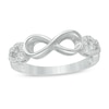 Thumbnail Image 1 of 1/8 CT. T.W. Diamond Sideways Infinity Angel Wings Ring in Sterling Silver