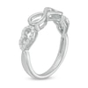 1/8 CT. T.W. Diamond Sideways Infinity Angel Wings Ring in Sterling Silver
