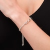 Thumbnail Image 2 of 1/4 CT. T.W. Diamond Sideways Infinity Angel Wings Bolo Bracelet in Sterling Silver - 9"