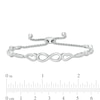 Thumbnail Image 3 of 1/4 CT. T.W. Diamond Sideways Infinity Angel Wings Bolo Bracelet in Sterling Silver - 9"