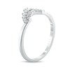 Thumbnail Image 2 of 1/6 CT. T.W. Baguette and Round Diamond Contour Wedding Band in 10K White Gold