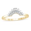 Thumbnail Image 1 of 1/6 CT. T.W. Baguette and Round Diamond Contour Wedding Band in 10K Gold