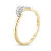 Thumbnail Image 2 of 1/6 CT. T.W. Baguette and Round Diamond Contour Wedding Band in 10K Gold