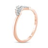 Thumbnail Image 1 of 1/6 CT. T.W. Baguette and Round Diamond Contour Wedding Band in 10K Rose Gold