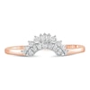 Thumbnail Image 2 of 1/6 CT. T.W. Baguette and Round Diamond Contour Wedding Band in 10K Rose Gold