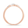 Thumbnail Image 4 of 1/6 CT. T.W. Baguette and Round Diamond Contour Wedding Band in 10K Rose Gold