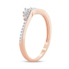 Thumbnail Image 1 of 1/6 CT. T.W. Diamond Tiara Contour Wedding Band in 10K Rose Gold