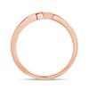 Thumbnail Image 4 of 1/6 CT. T.W. Diamond Tiara Contour Wedding Band in 10K Rose Gold