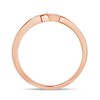 Thumbnail Image 3 of 1/6 CT. T.W. Diamond Tiara Contour Wedding Band in 10K Rose Gold