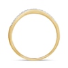 Thumbnail Image 3 of 1/6 CT. T.W. Diamond Leaf Crown Contour Vintage-Style Wedding Band in 10K Gold