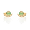 Thumbnail Image 1 of 4.0mm Opal and Diamond Accent Celestial Crescent Moon Stud Earrings in 14K Gold