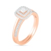 Thumbnail Image 2 of 3/8 CT. T.W. Princess-Cut Diamond Double Cushion Frame Bridal Set in 10K Rose Gold