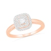 Thumbnail Image 4 of 3/8 CT. T.W. Princess-Cut Diamond Double Cushion Frame Bridal Set in 10K Rose Gold