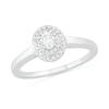 Thumbnail Image 4 of 3/8 CT. T.W. Oval Diamond Double Frame Bridal Set in 10K White Gold