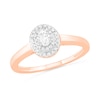 Thumbnail Image 3 of 3/8 CT. T.W. Oval Diamond Double Frame Bridal Set in 10K Rose Gold