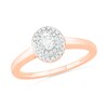 Thumbnail Image 4 of 3/8 CT. T.W. Oval Diamond Double Frame Bridal Set in 10K Rose Gold