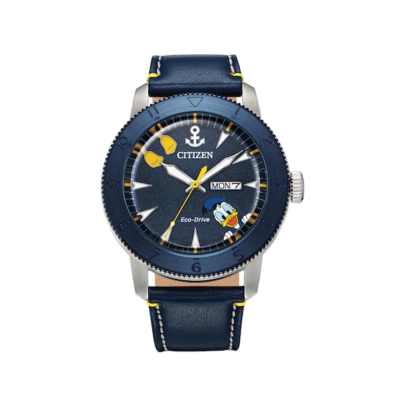 Citizen Eco-DriveÂ® Donald Duck Strap Watch with Blue Dial (Model: Aw0075-06W)