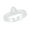 Thumbnail Image 1 of 1/4 CT. T.W. Marquise Diamond Frame Bridal Set in 10K White Gold