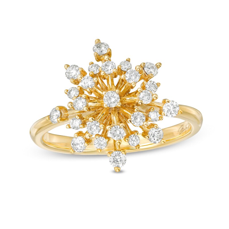 Main Image 1 of Marilyn Monroe™ Collection 1/2 CT. T.W. Diamond Starburst Ring in 10K Gold