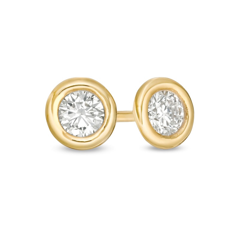 Main Image 1 of Marilyn Monroe™ Collection 1/5 CT. T.W. Diamond Solitaire Stud Earrings in 10K Gold