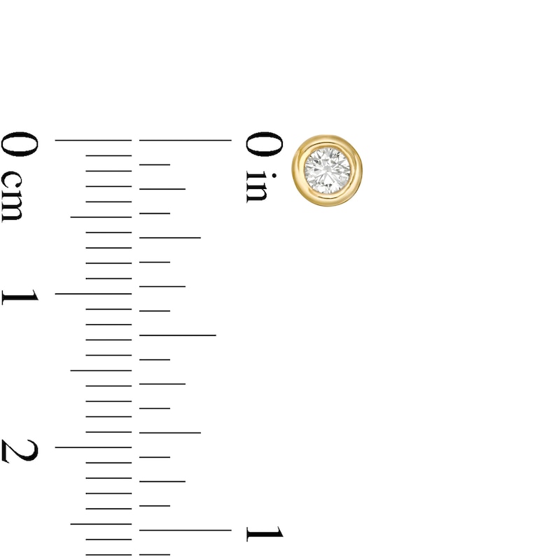Main Image 2 of Marilyn Monroe™ Collection 1/5 CT. T.W. Diamond Solitaire Stud Earrings in 10K Gold