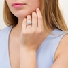 Thumbnail Image 2 of 1-1/3 CT. T.W. Composite Cushion Diamond Frame Multi-Row Vintage-Style Bridal Set in 10K Rose Gold