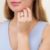Thumbnail Image 2 of 1-1/4 CT. T.W. Composite Diamond Multi-Row Vintage-Style Bridal Set in 10K White Gold