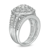 Thumbnail Image 3 of 1-1/4 CT. T.W. Composite Diamond Multi-Row Vintage-Style Bridal Set in 10K White Gold