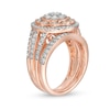 1-1/4 CT. T.W. Composite Diamond Multi-Row Vintage-Style Bridal Set in 10K Rose Gold