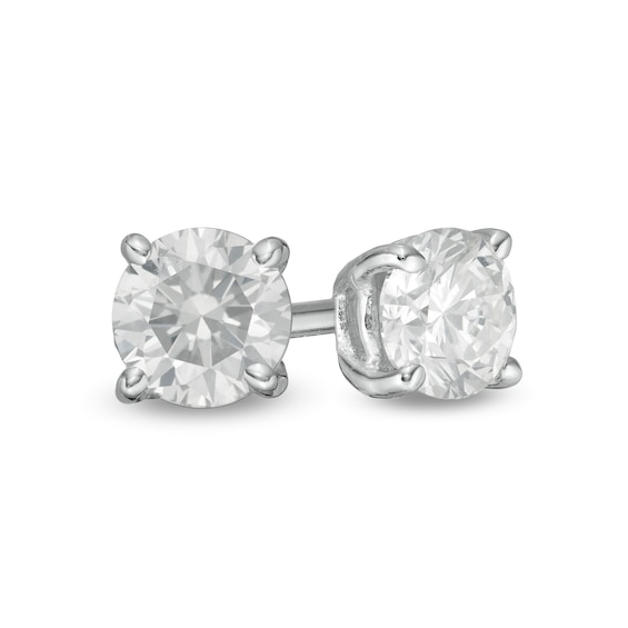 1/3 CT. T.w. Diamond Solitaire Stud Earrings in 10K White Gold (I/I3)