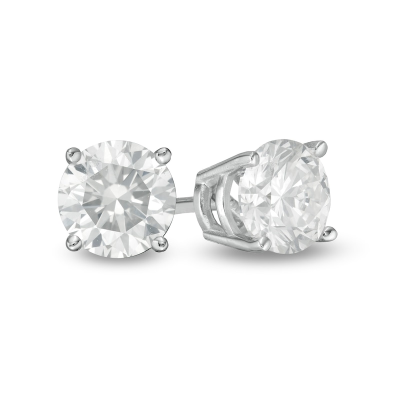 1 CT. T.W. Diamond Solitaire Stud Earrings in 10K White Gold