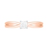3/8 CT. T.W. Princess-Cut Diamond Solitaire Split Shank Engagement Ring in 10K Rose Gold (J/I3)