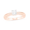 5/8 CT. T.W. Princess-Cut Diamond Solitaire Vintage-Style Engagement Ring in 14K Rose Gold (I/I2)