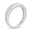 Thumbnail Image 3 of 1/3 CT. T.W. Diamond Double Row Wedding Band in 10K White Gold