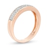 Thumbnail Image 3 of Men's 1/3 CT. T.W. Diamond Double Row Wedding Band in 10K Rose Gold