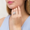 Thumbnail Image 2 of 2-1/4 CT. T.W. Composite Diamond Multi-Row Vintage-Style Three Piece Bridal Set in 10K White Gold