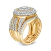 Thumbnail Image 3 of 2-1/4 CT. T.W. Multi-Diamond Multi-Row Vintage-Style Three Piece Bridal Set in 10K Gold