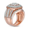 Thumbnail Image 2 of 2-1/4 CT. T.W. Composite Diamond Cushion Frame Multi-Row Vintage-Style Three Piece Bridal Set in 10K Rose Gold