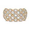1 CT. T.W. Composite Diamond Quilted Multi-Row Vintage-Style Ring in 10K Gold