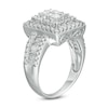 Thumbnail Image 2 of 1-1/2 CT. T.W. Princess-Cut Diamond Frame Multi-Row Engagement Ring in 10K White Gold